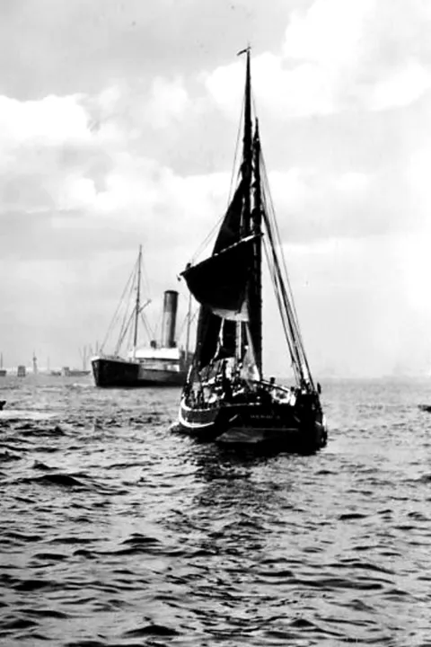 Finkenwerder Fischkutter auf der Elbe