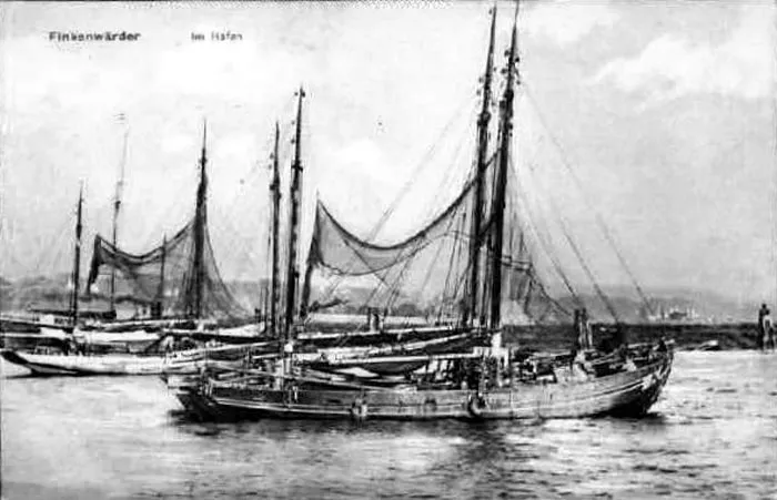Postkarte Kutter im Hafen